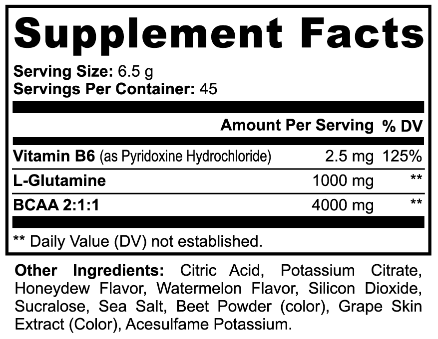 PowerChain BCAA Powder (Honeydew/Watermelon)